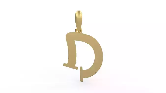 Initial Letters Pendant Bodihel D