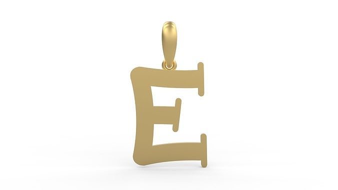Initial Letters Pendant Bodihel E 3D print model