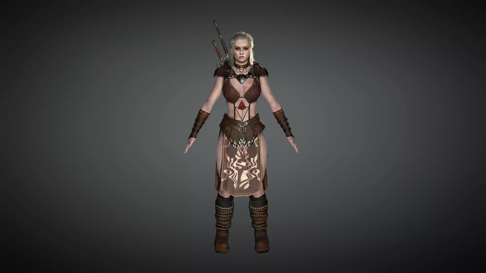 AAA Fantasy Female Character 20 Low-poly 3D model_0