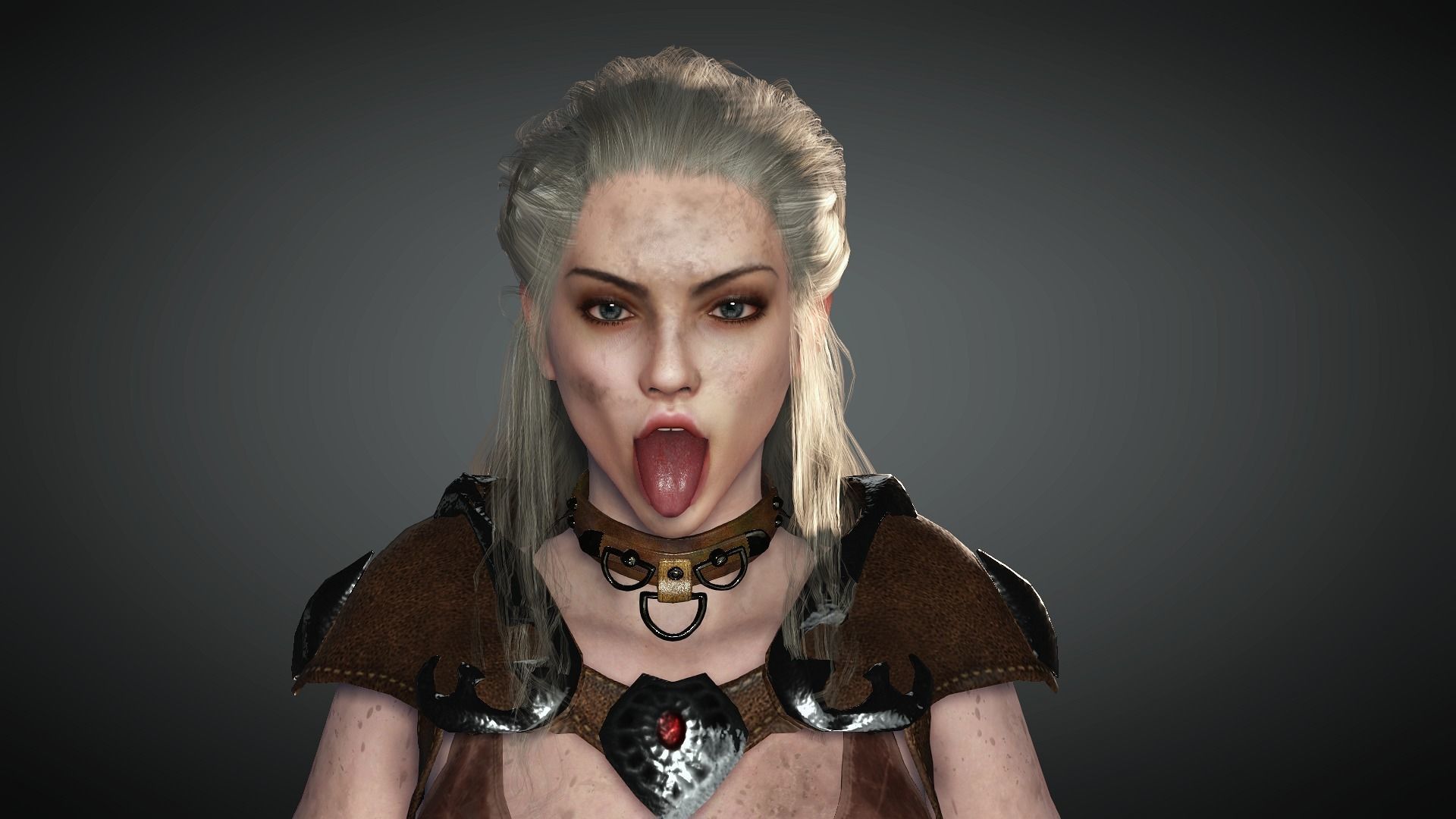 AAA Fantasy Female Character 20 Low-poly 3D model_27