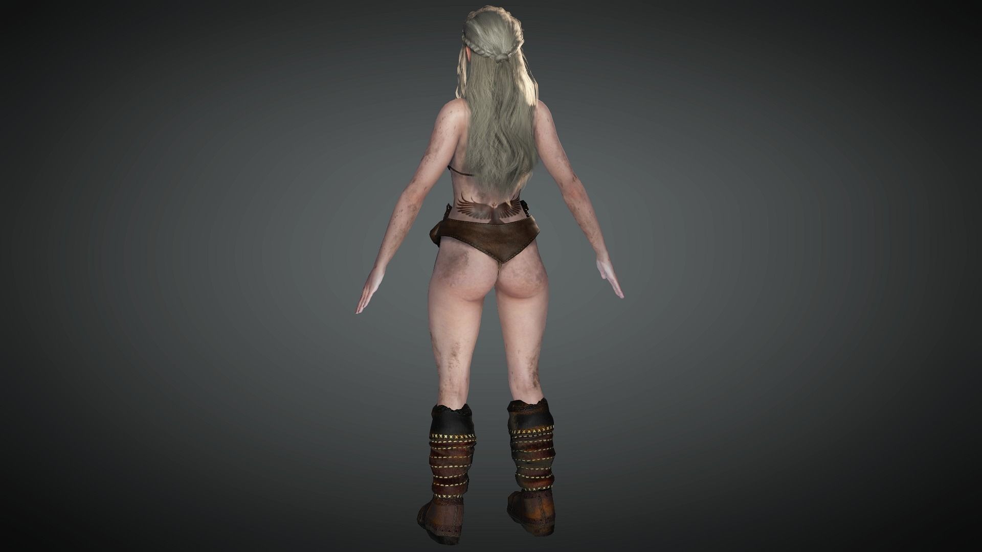 AAA Fantasy Female Character 20 Low-poly 3D model_17