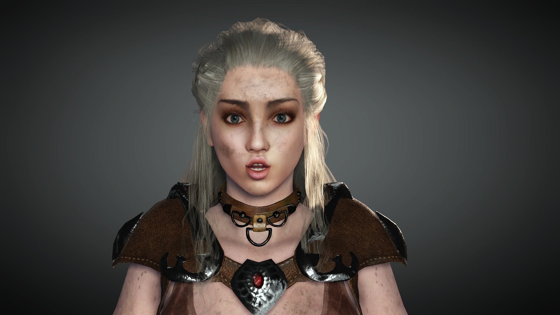 AAA Fantasy Female Character 20 Low-poly 3D model_24