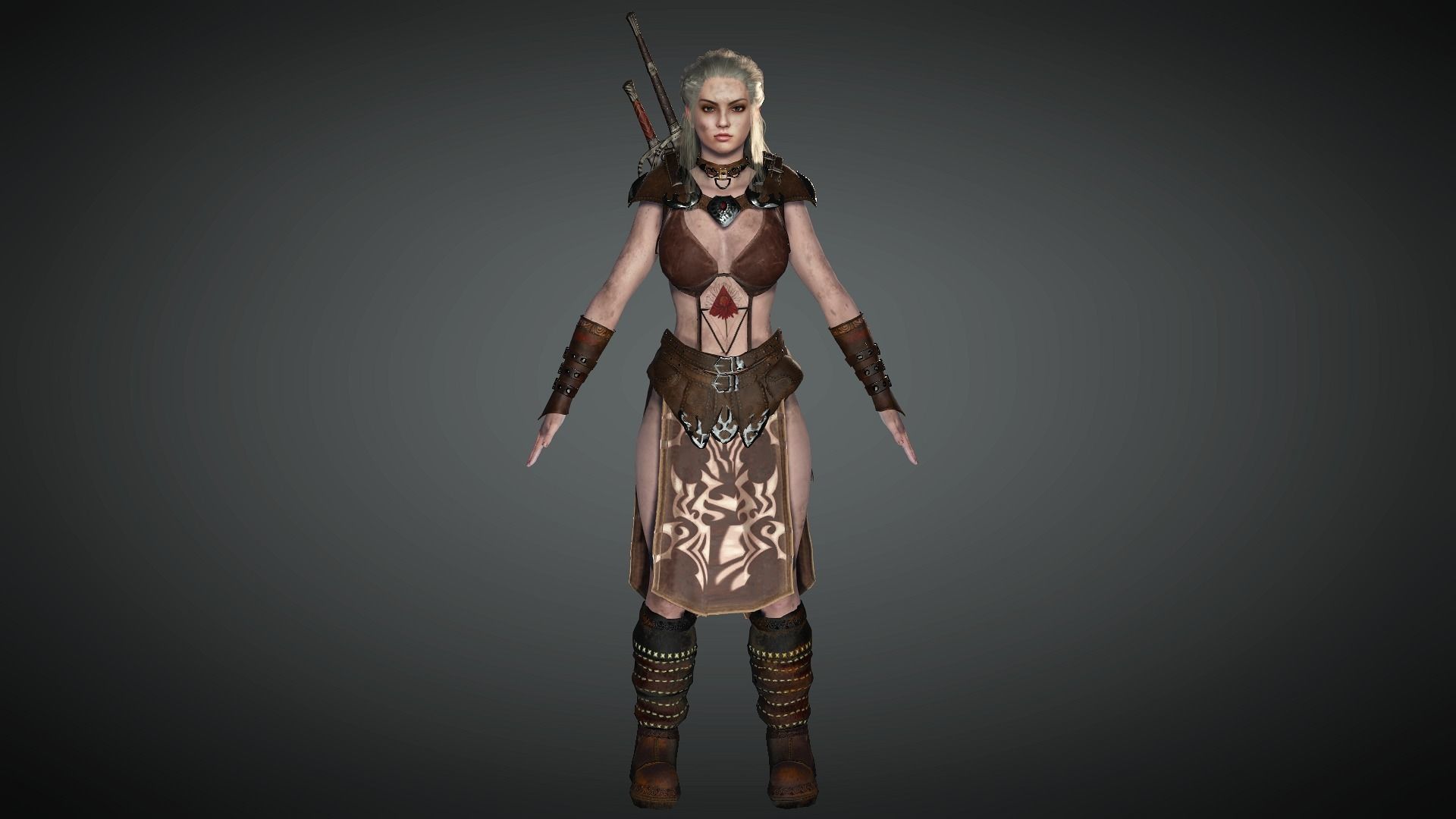 AAA Fantasy Female Character 20 Low-poly 3D model_1