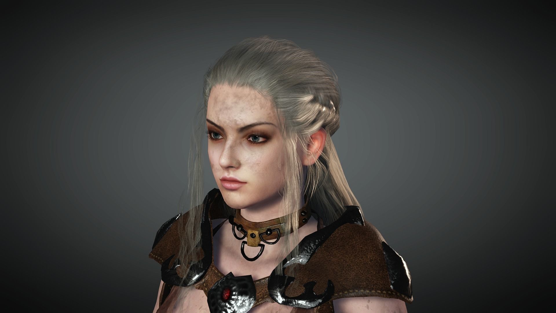 AAA Fantasy Female Character 20 Low-poly 3D model_28