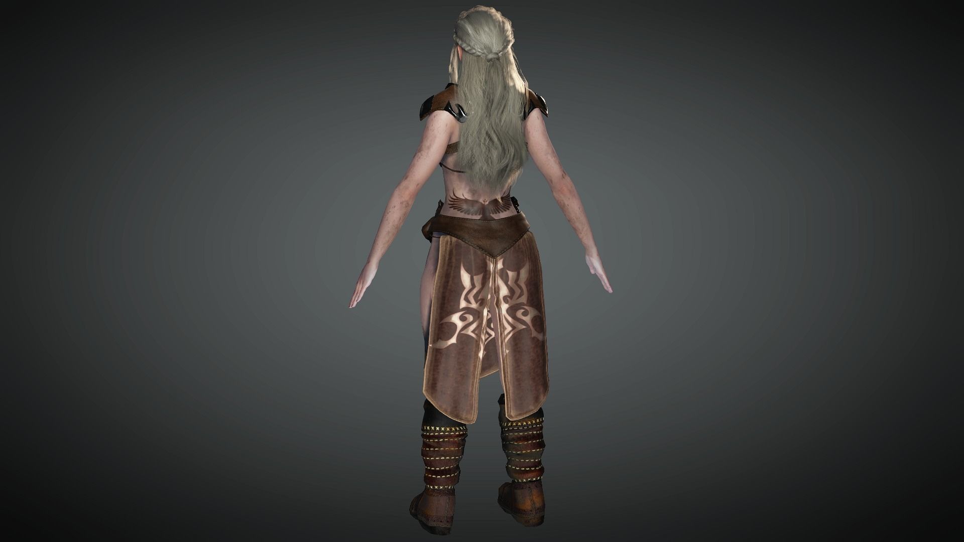 AAA Fantasy Female Character 20 Low-poly 3D model_15