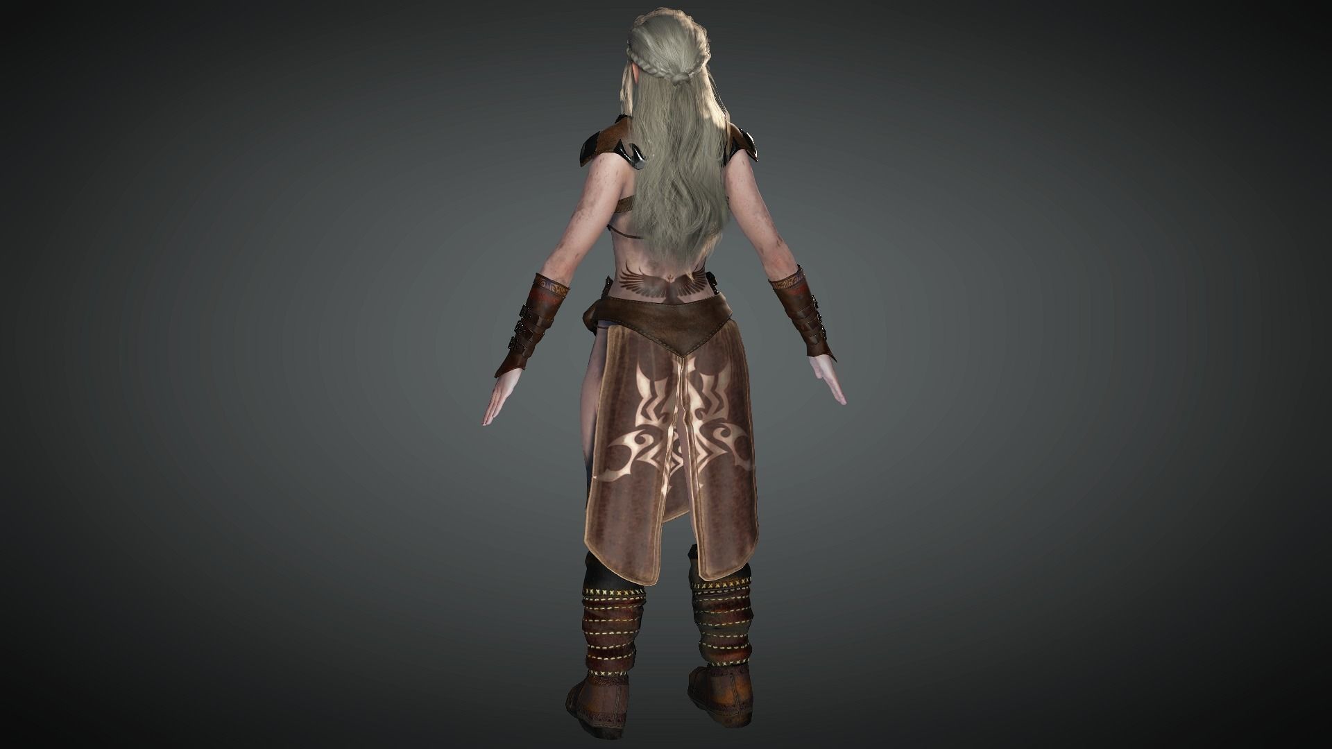 AAA Fantasy Female Character 20 Low-poly 3D model_13