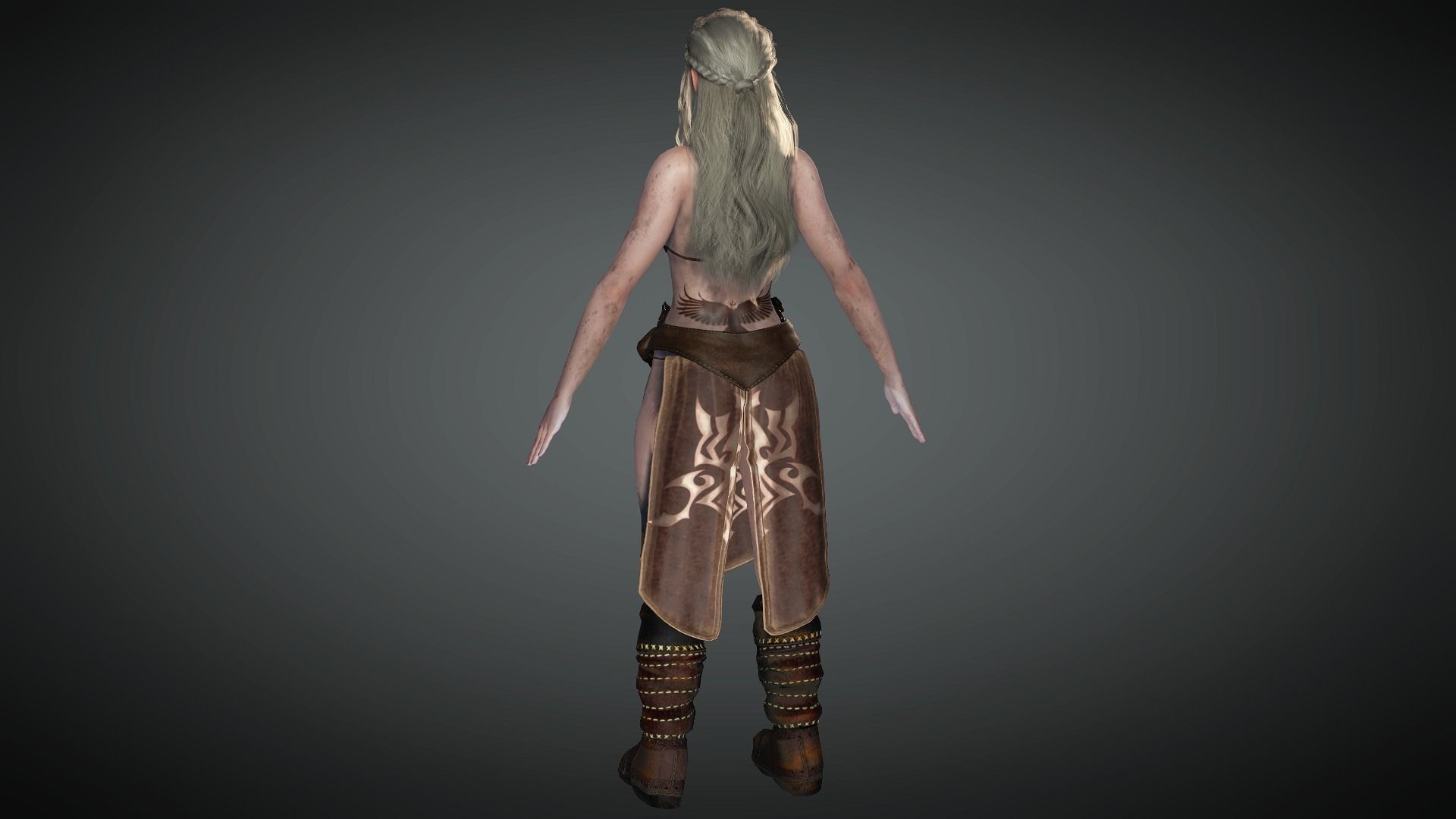 AAA Fantasy Female Character 20 Low-poly 3D model_16