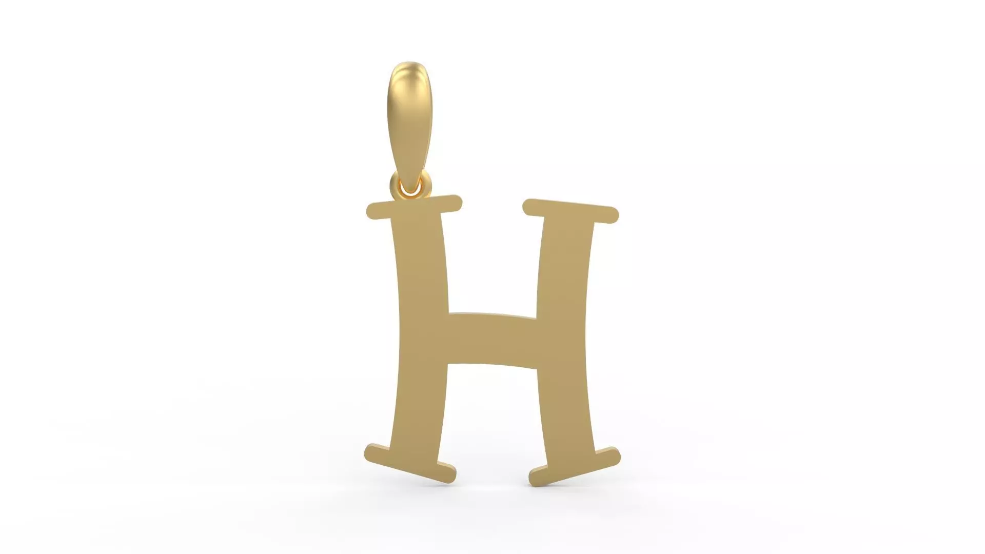 Initial Letters Pendant Bodihel H 3D print model_0