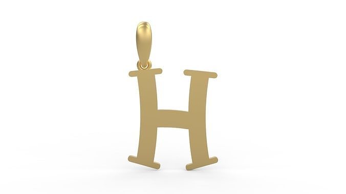 Initial Letters Pendant Bodihel H 3D print model