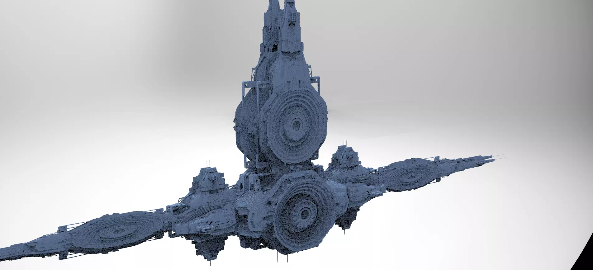 Sci-Fi Droid Prowler Ship Base 10  3D model_0