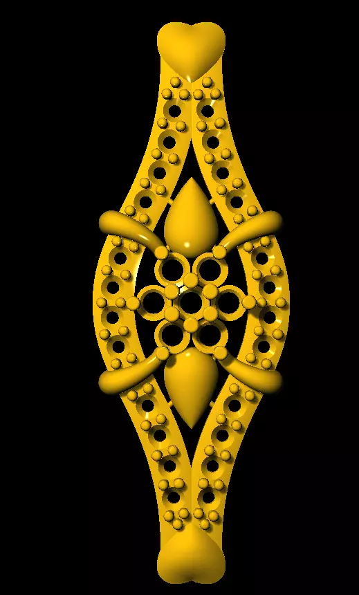 Sidepiece ornate gold ring 3D print model_0
