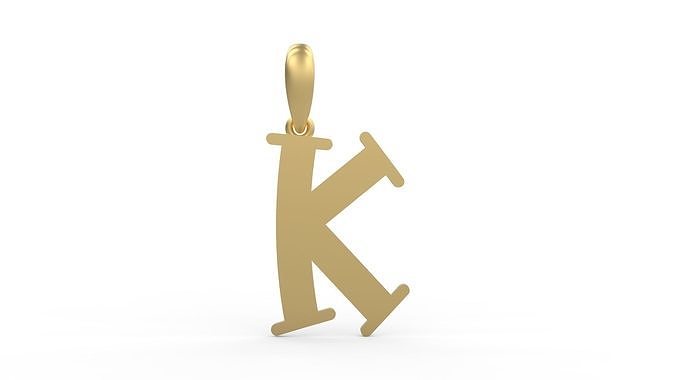 Initial Letters Pendant Bodihel K 3D print model