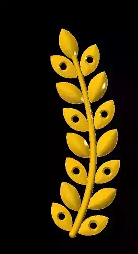 Sidepiece golden laurel leaf