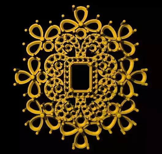 Sidepiece gold lace frame