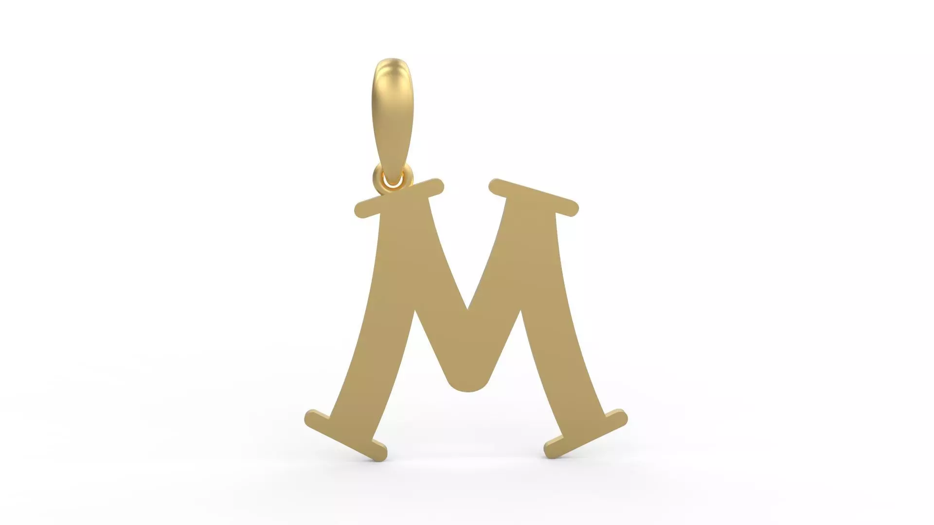 Initial Letters Pendant Bodihel M 3D print model_0