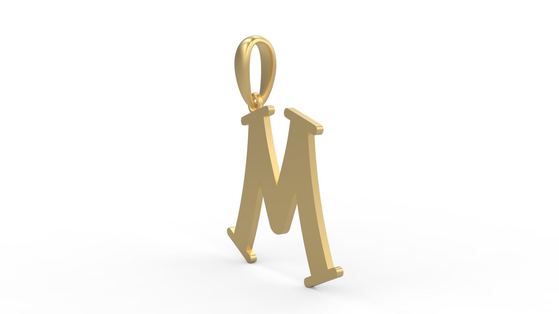 Initial Letters Pendant Bodihel M 3D print model_1