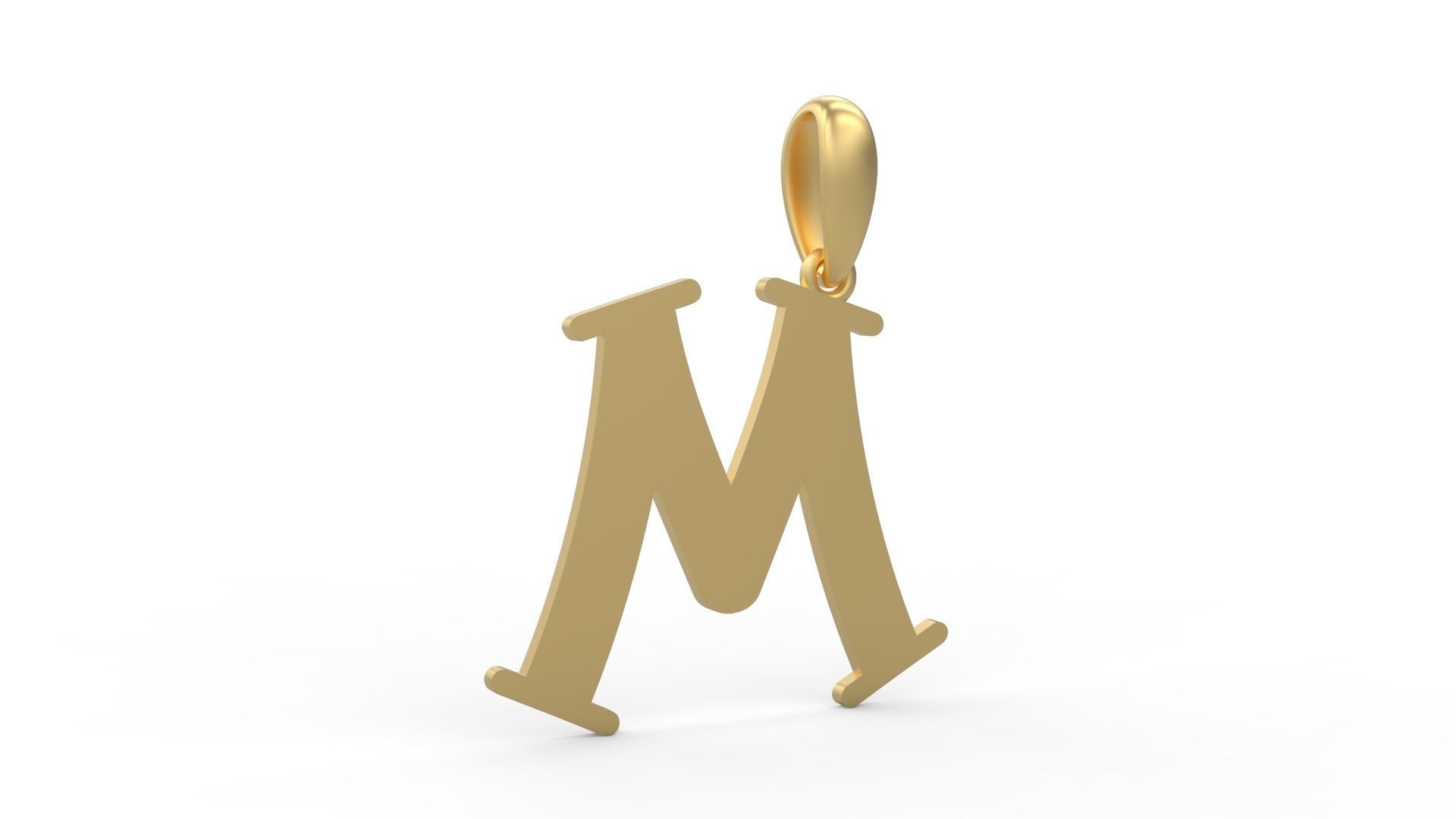 Initial Letters Pendant Bodihel M 3D print model_3