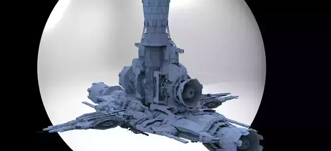 Sci-Fi Droid Prowler Ship Base 