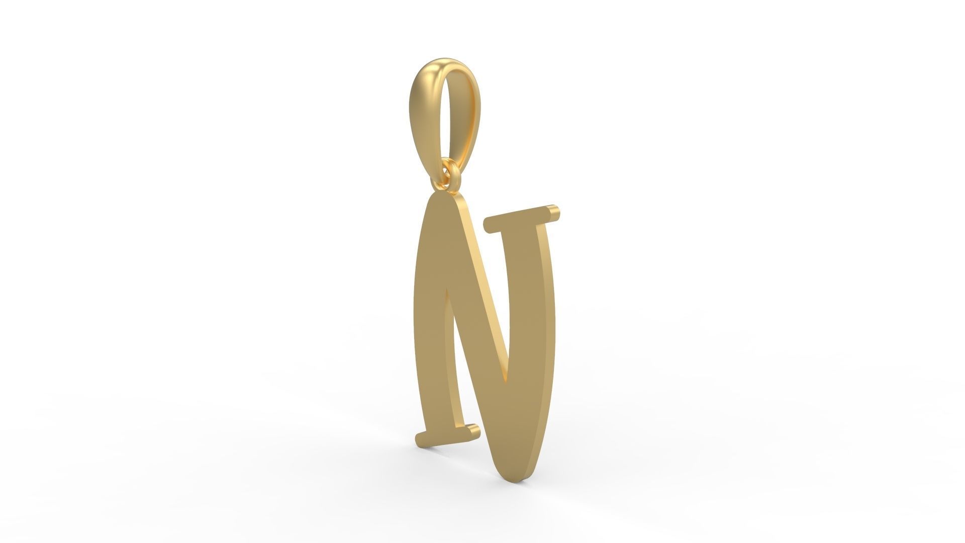 Initial Letters Pendant Bodihel N 3D print model_1