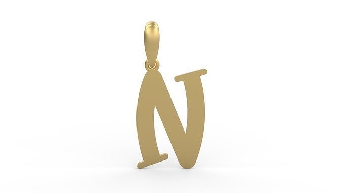 Initial Letters Pendant Bodihel N 3D print model