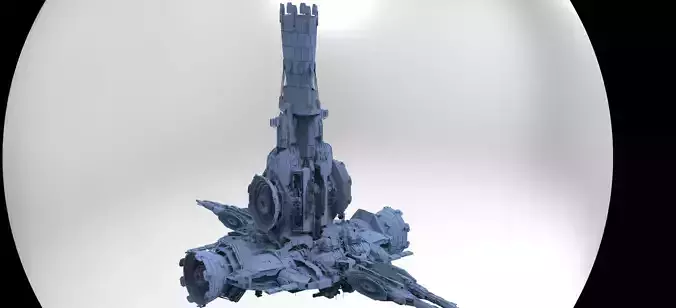 Sci-Fi Droid Prowler Ship Base 13  3D model
