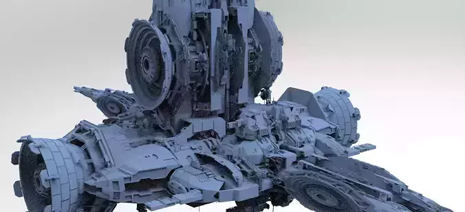 Sci-Fi Droid Prowler Ship Base 14