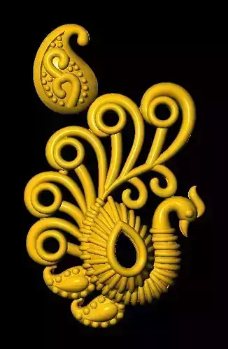 Sidepiece golden peacock