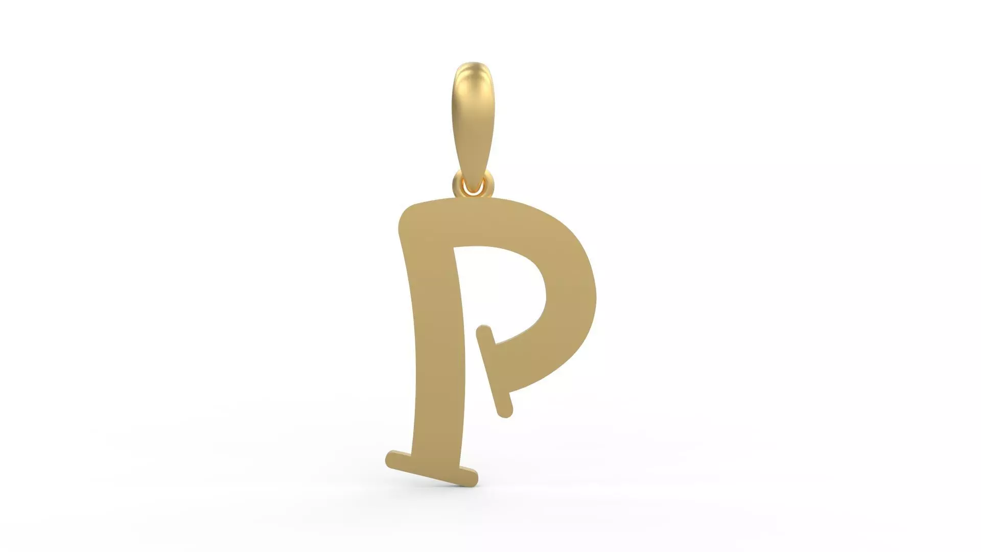 Initial Letters Pendant Bodihel P 3D print model_0