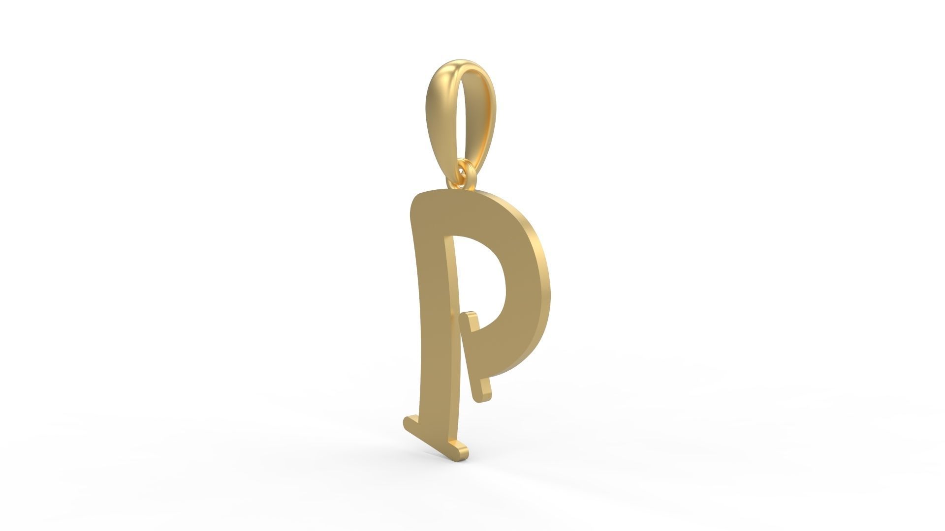 Initial Letters Pendant Bodihel P 3D print model_1