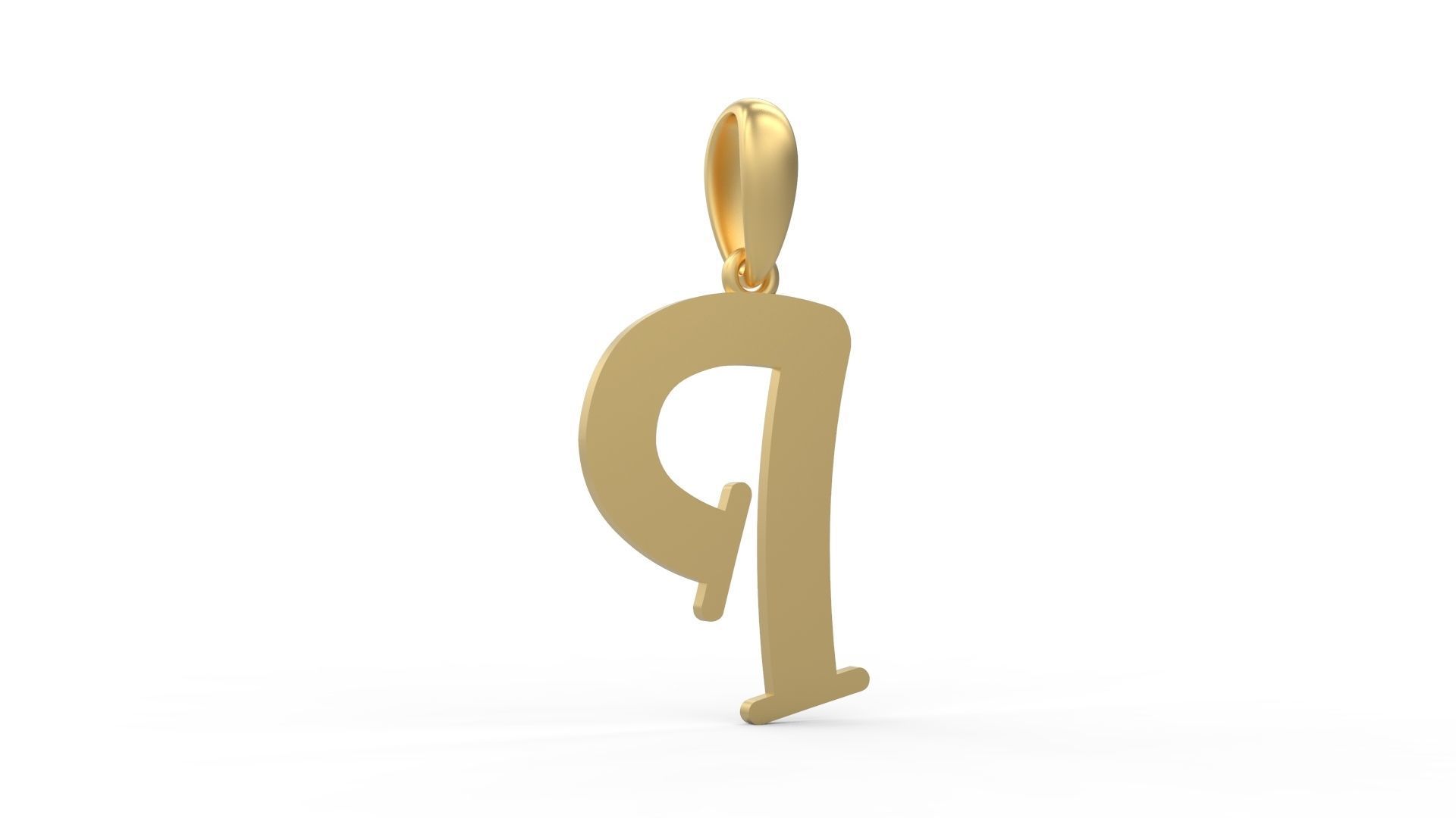Initial Letters Pendant Bodihel P 3D print model_3