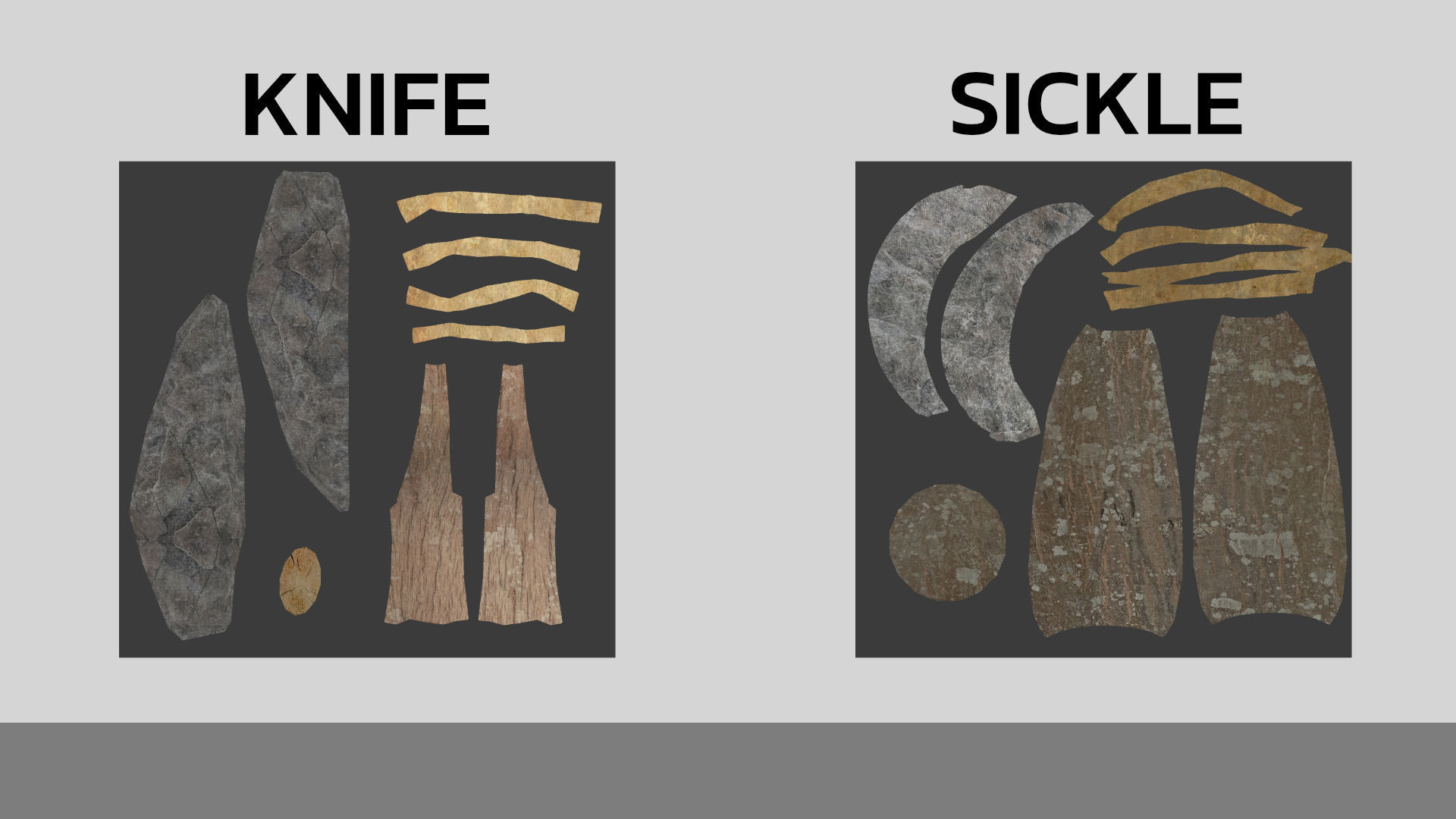 weapon sickle and knife 3D model_1