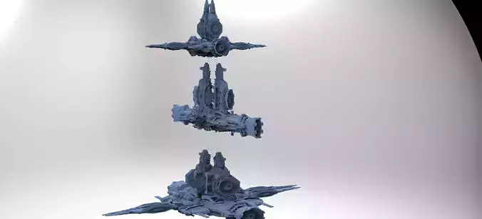 Sci-Fi Droid Prowler Ships 3 designs 2 