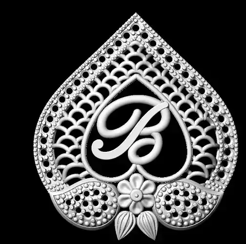 Sidepiece monogram of letter b