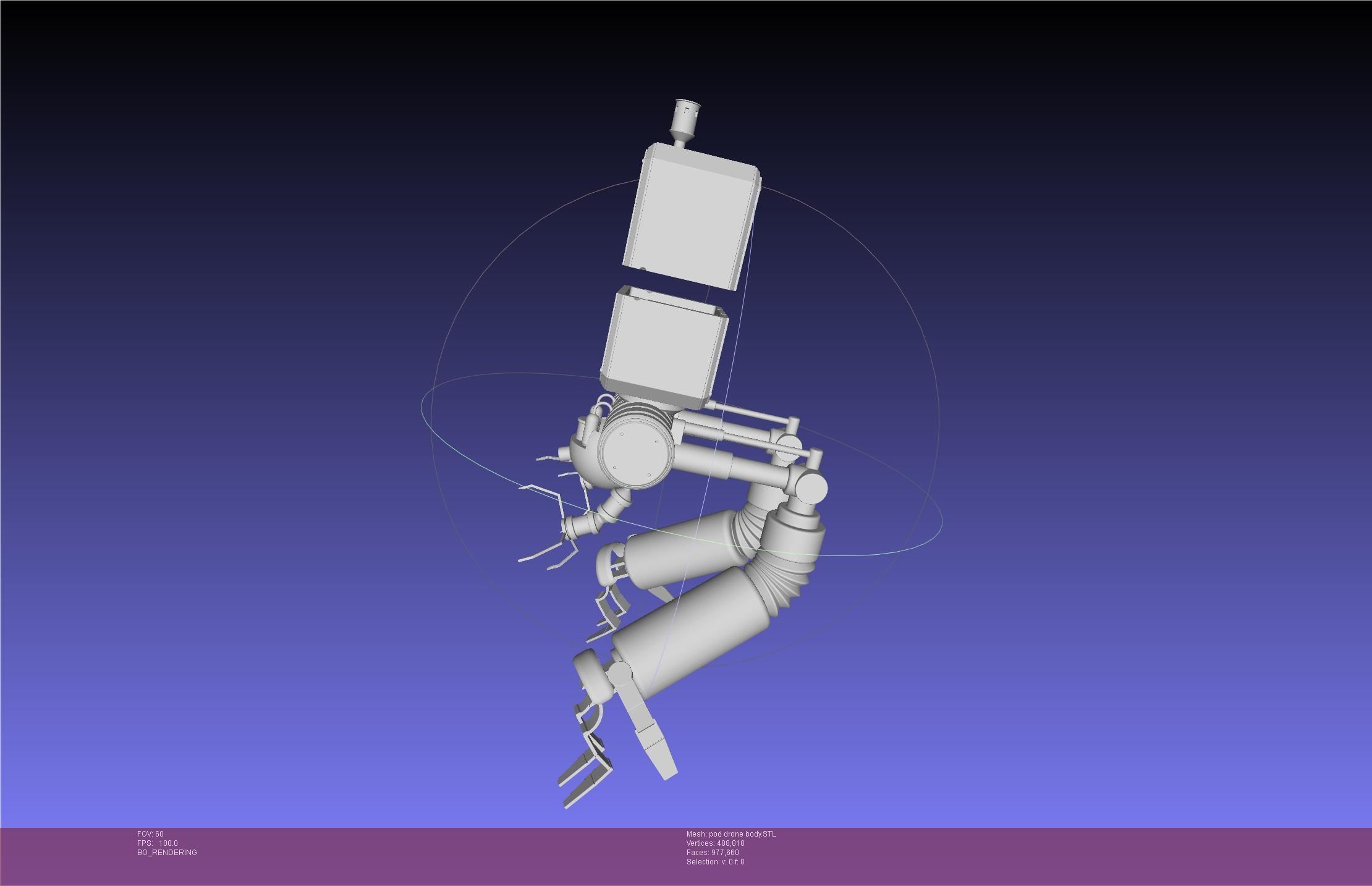 Nier Automata Pod 042 Drone Body 3D print model_16