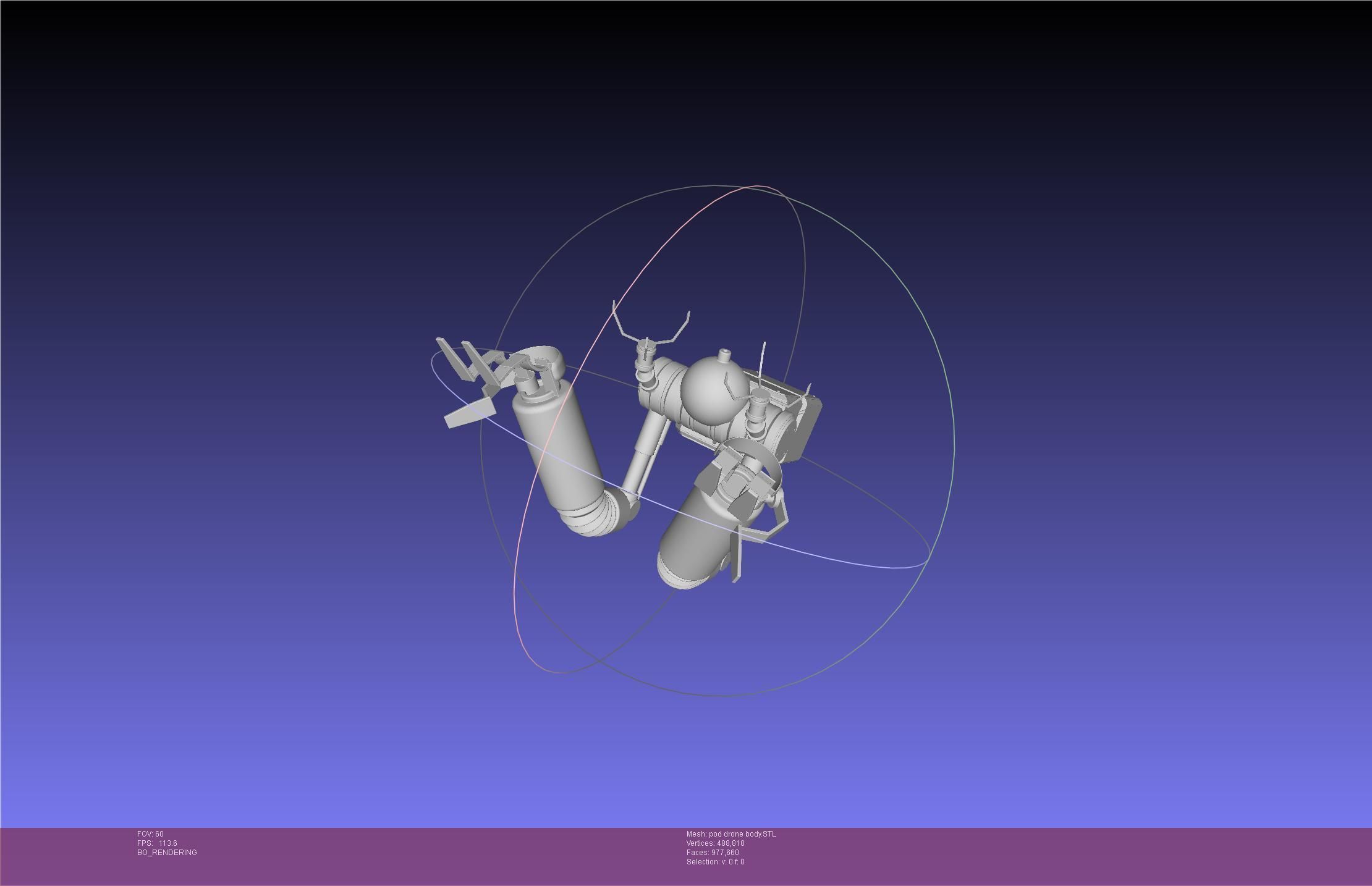 Nier Automata Pod 042 Drone Body 3D print model_19