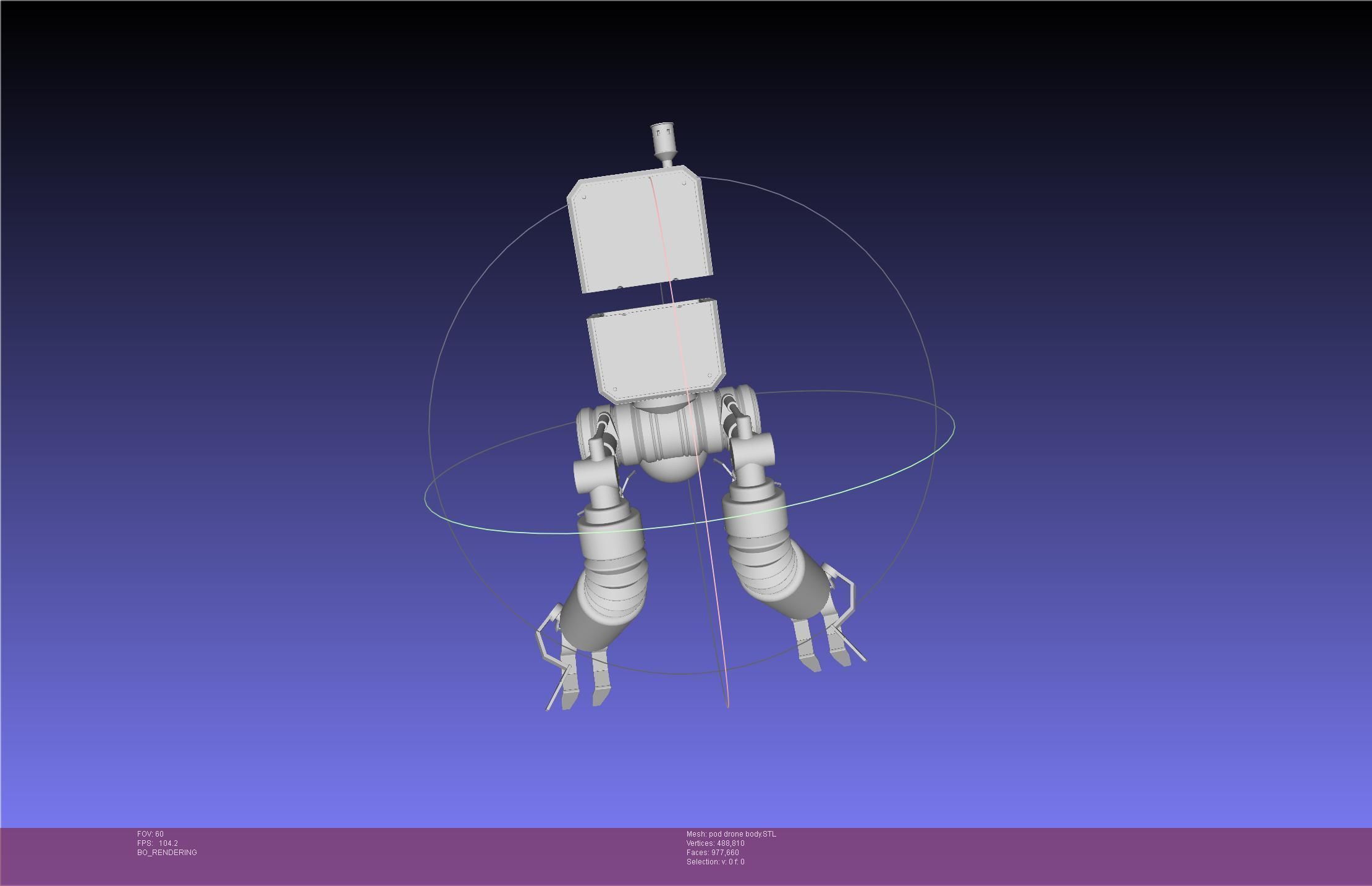 Nier Automata Pod 042 Drone Body 3D print model_15