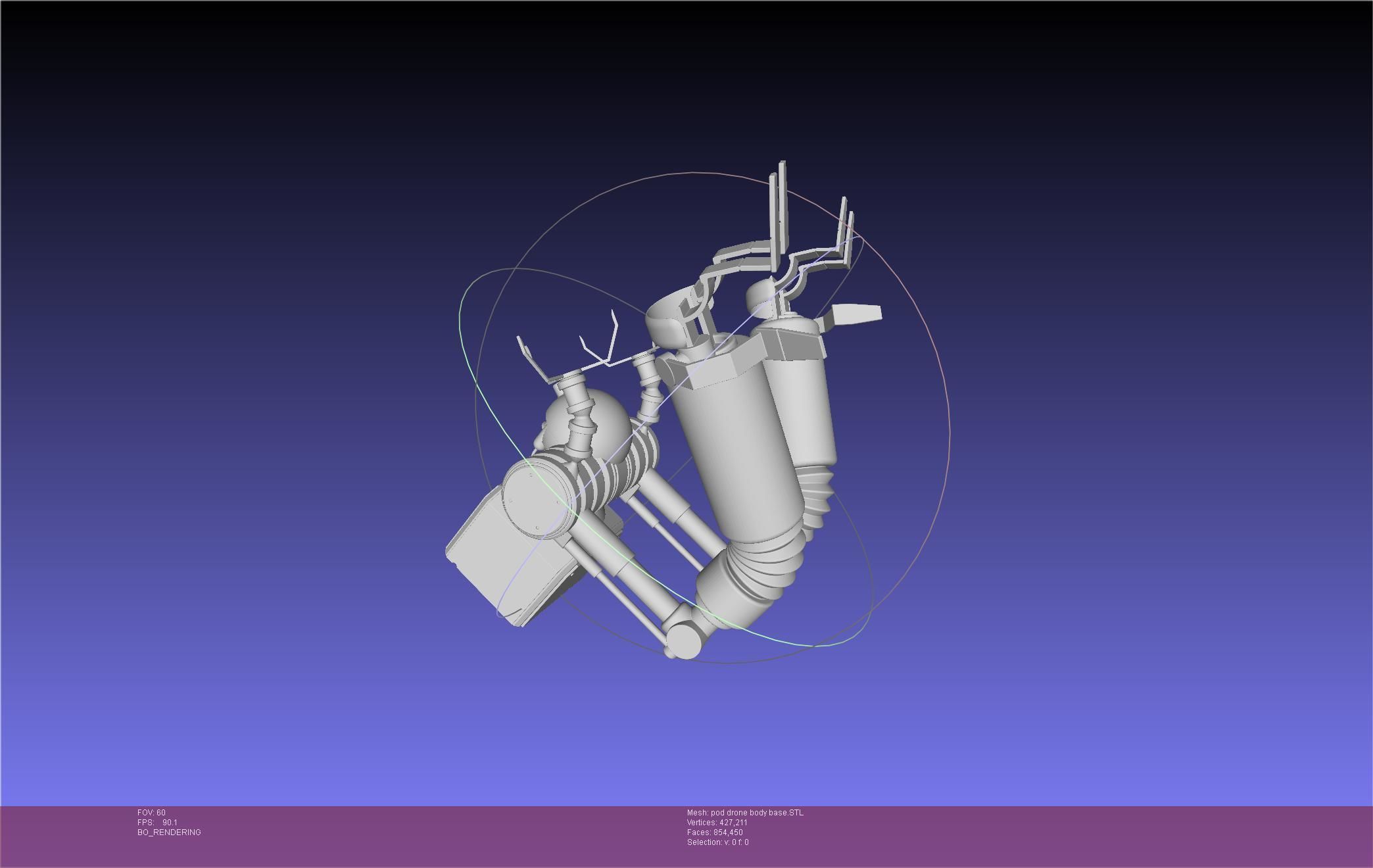 Nier Automata Pod 042 Drone Body 3D print model_91