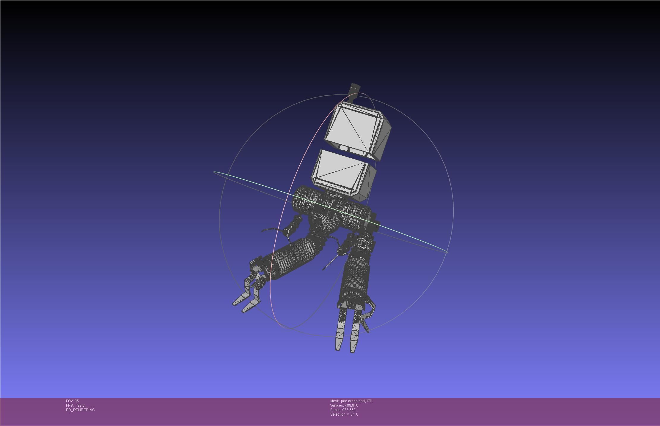 Nier Automata Pod 042 Drone Body 3D print model_32