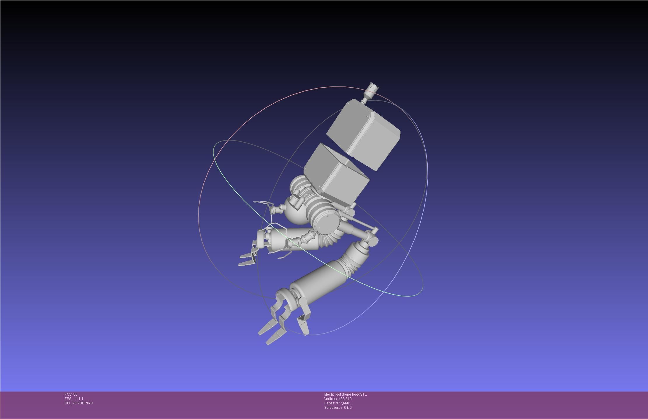 Nier Automata Pod 042 Drone Body 3D print model_18