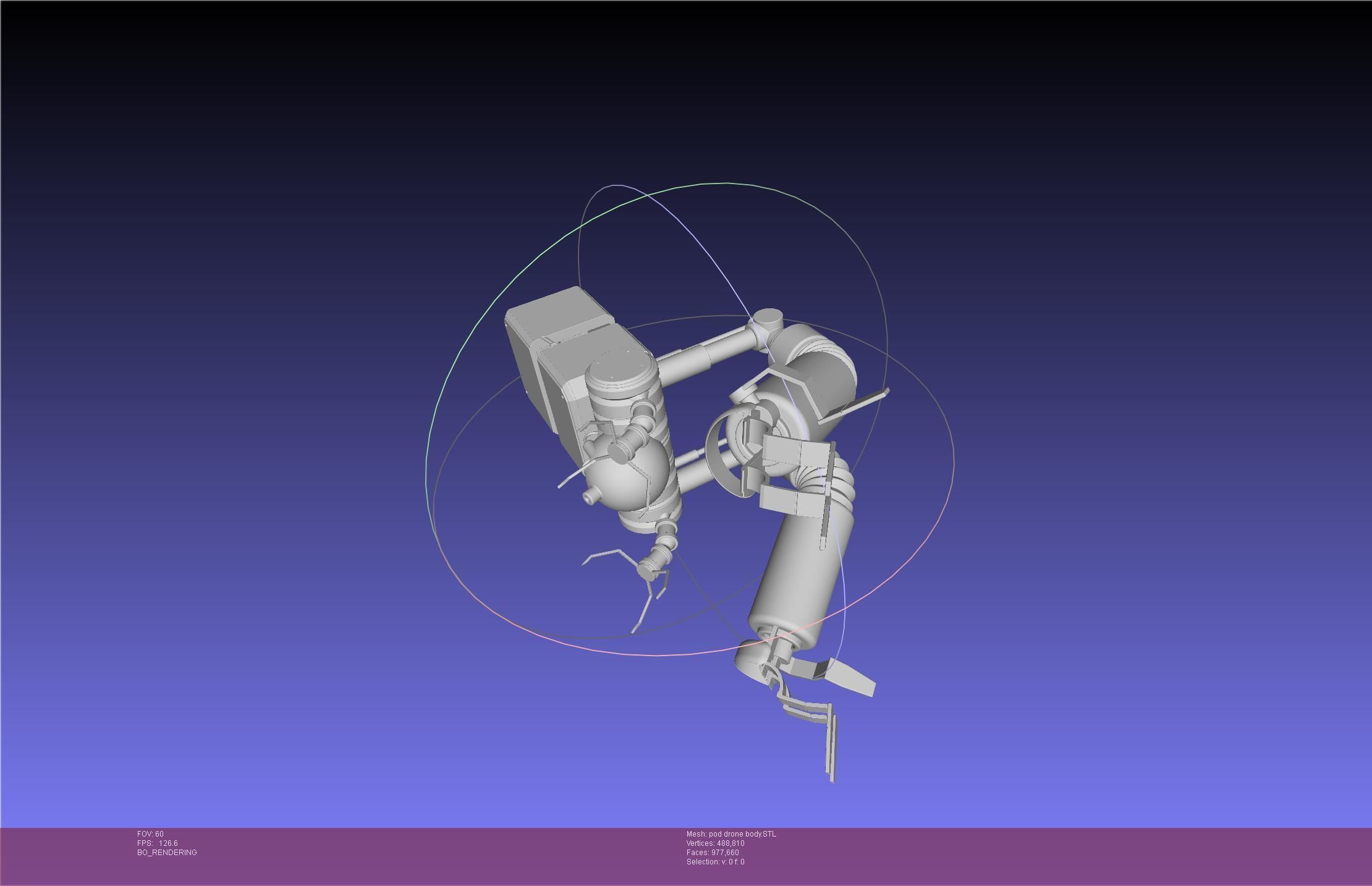 Nier Automata Pod 042 Drone Body 3D print model_12