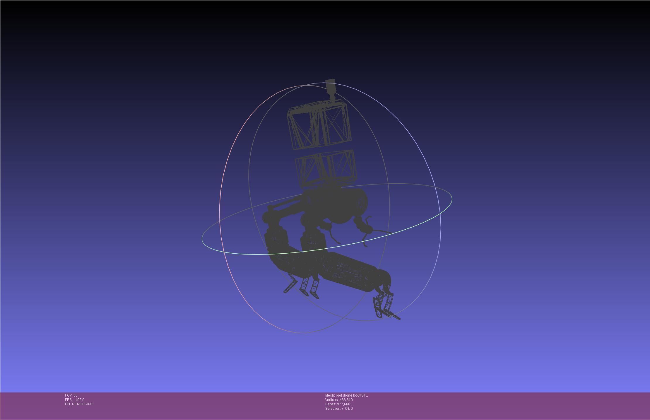 Nier Automata Pod 042 Drone Body 3D print model_27