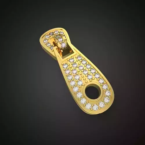 Zip Earrings 3d Print model