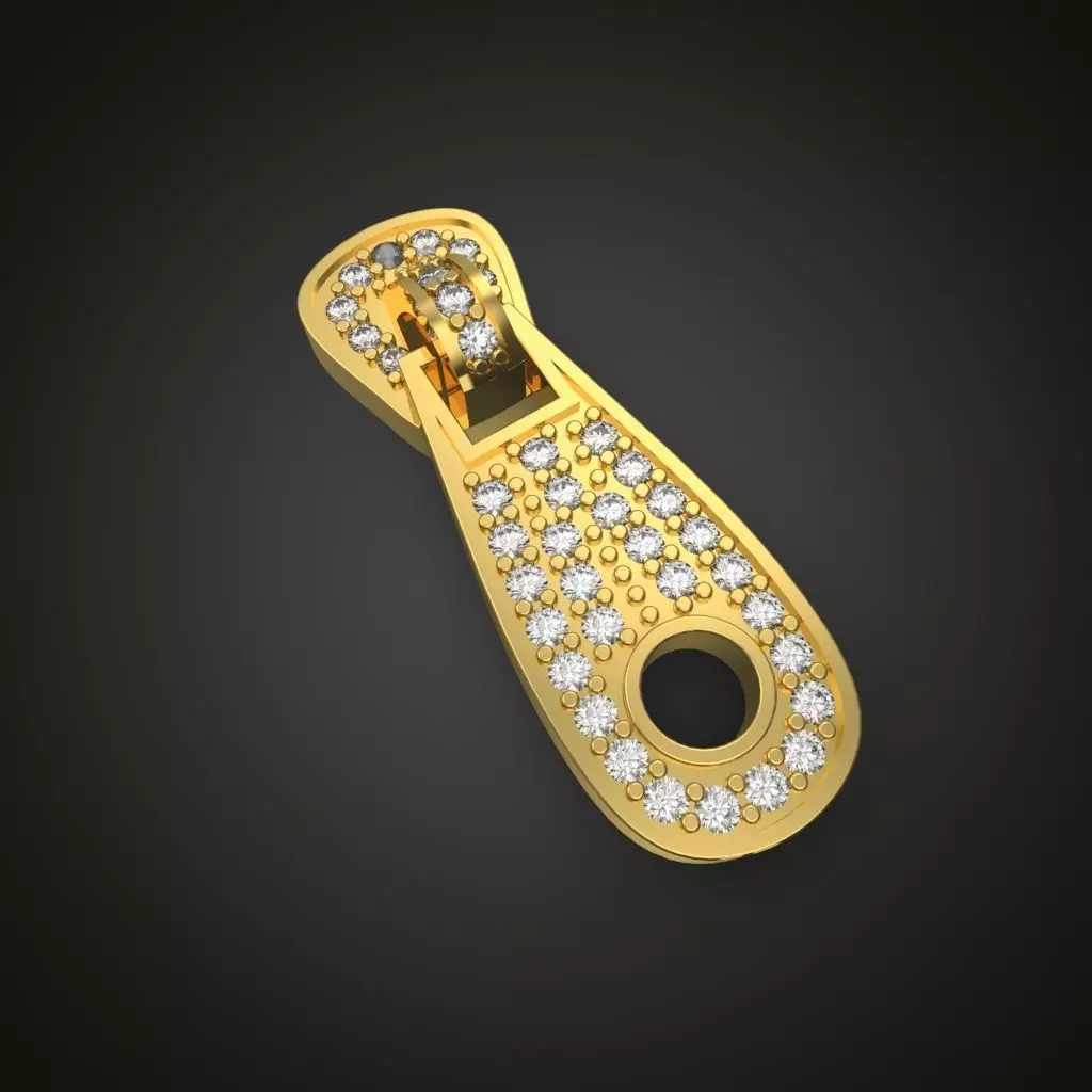 Zip Earrings 3d Print model 3D print model