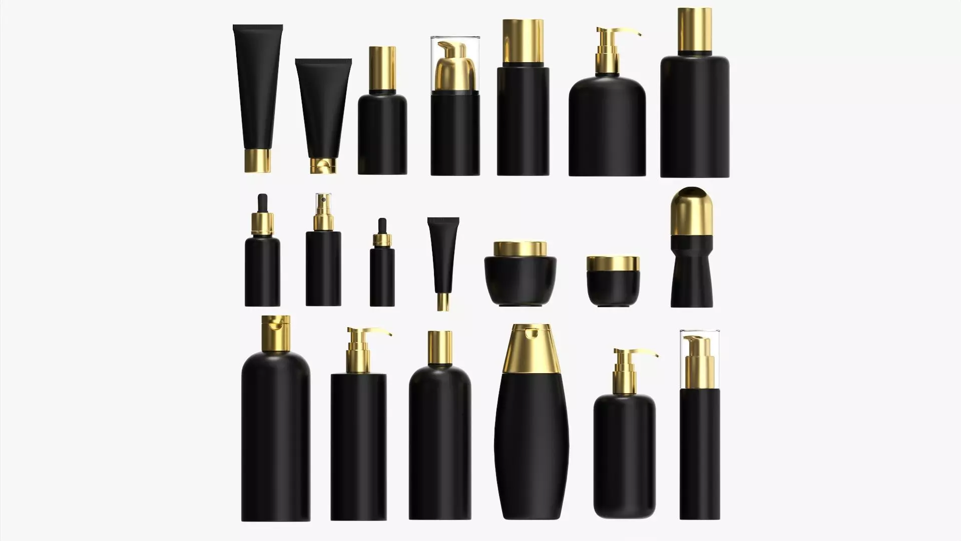 Cosmetic containers for mockup 3D Model Collection_0