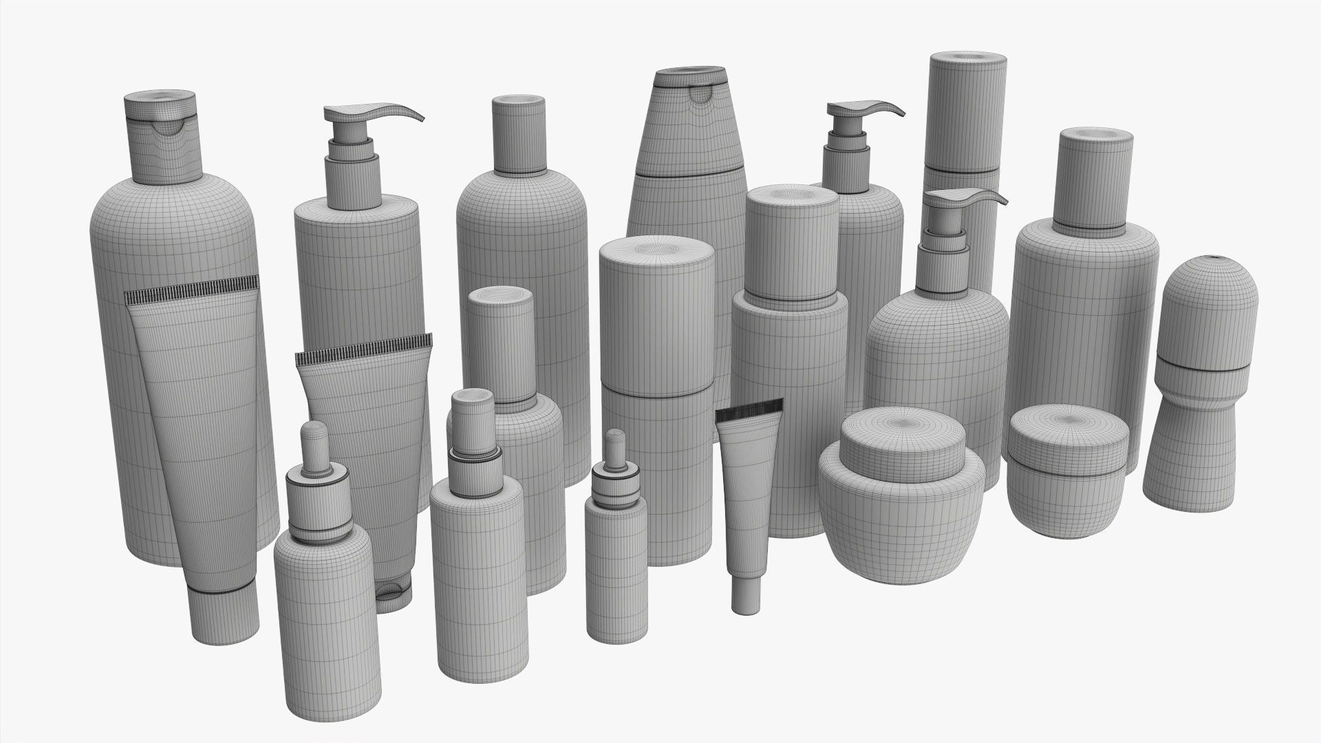 Cosmetic containers for mockup 3D Model Collection_5