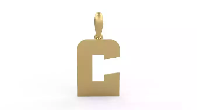 Initial Letters Pendant Boldhead C