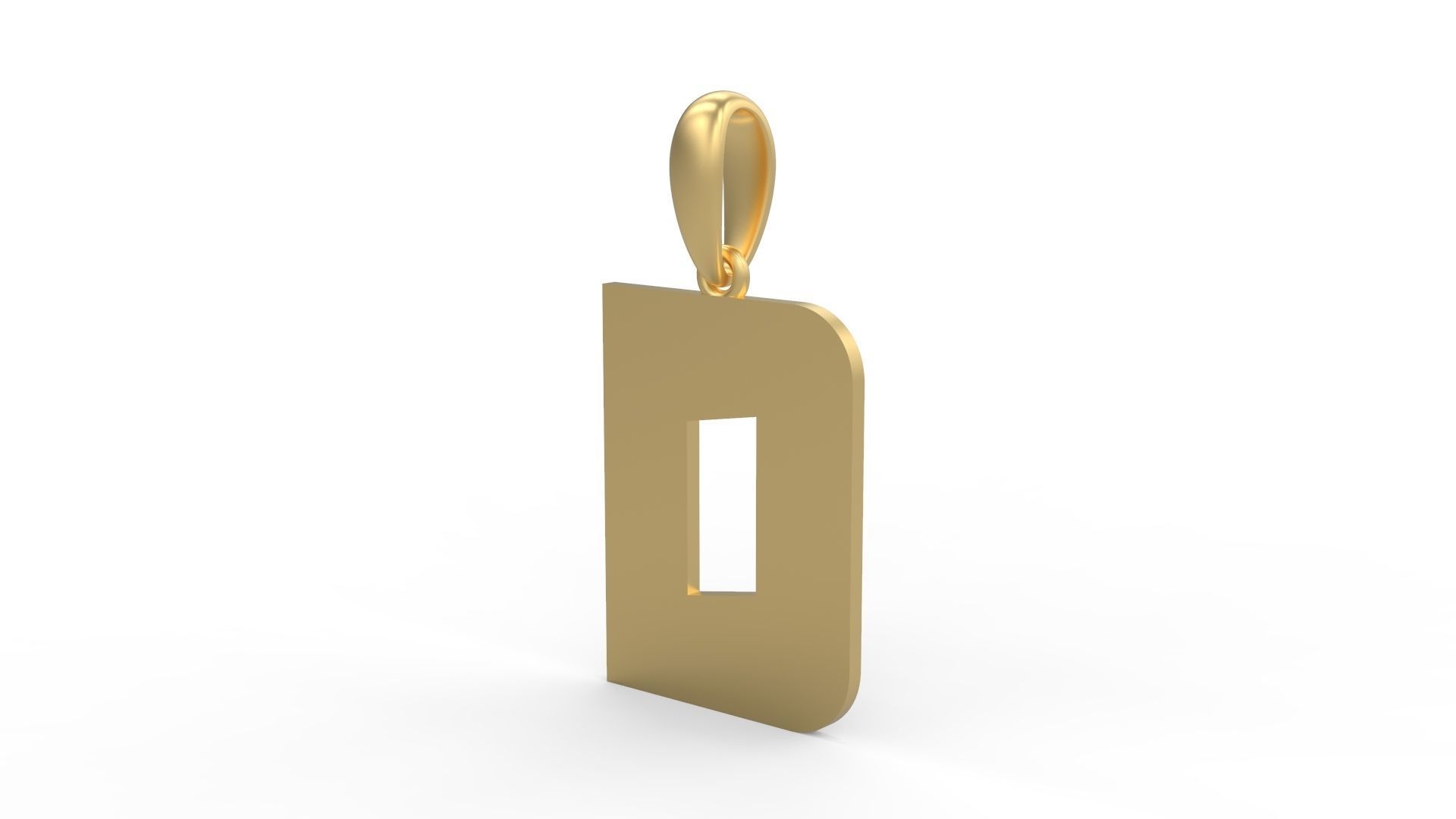 Initial Letters Pendant Boldhead D 3D print model_1