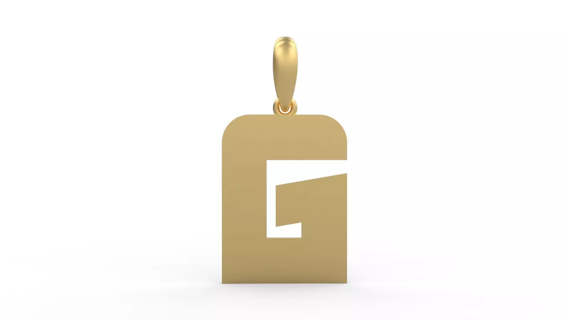 Initial Letters Pendant Boldhead G 3D print model_0