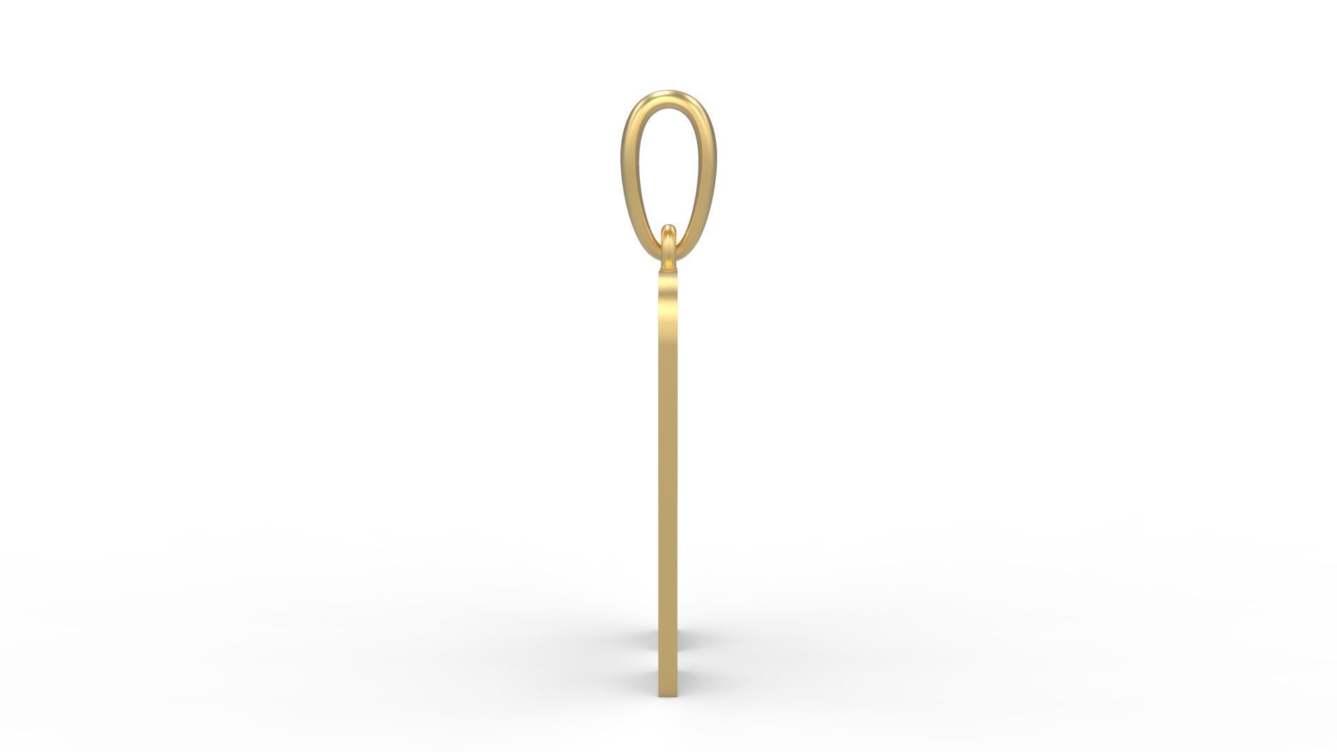 Initial Letters Pendant Boldhead H 3D print model_2