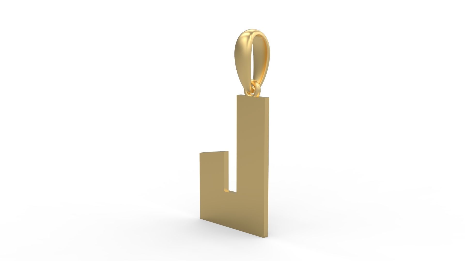 Initial Letters Pendant Boldhead J 3D print model_1